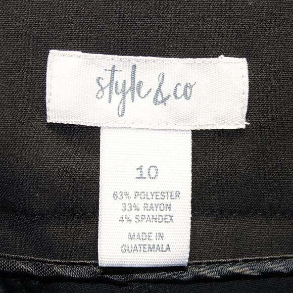 Style & Co Black Trouser Dress Pants Size 10 - Picture 6 of 6